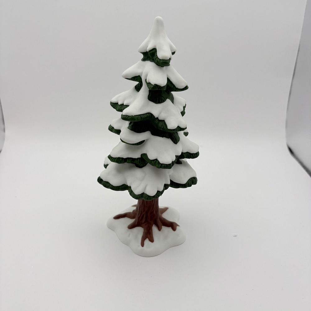 Department 56 Village Porcelain Pine Small Green Snow Capped Tree 5219-1